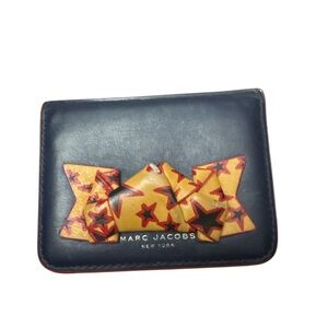 Marc Jacobs RARE Star Bow Bifold Wallet - Navy Blue